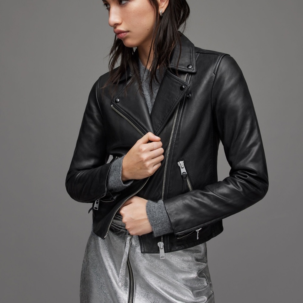 All Saints Dalby Leather Jacket